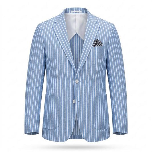 Gentleman Code - Dusem | Gestreift Tailliert Sakko Herren