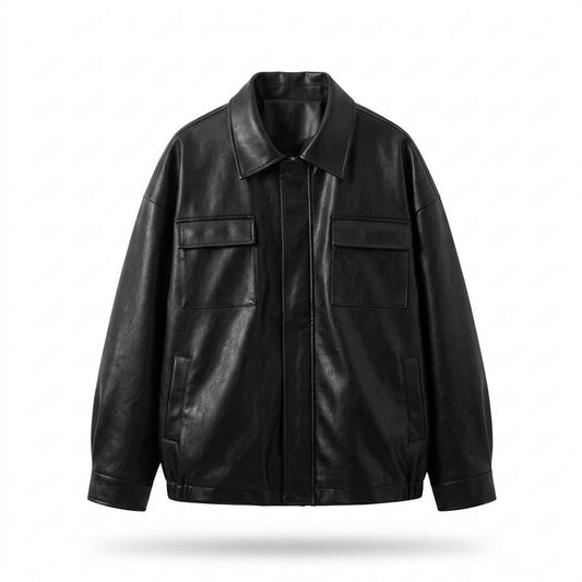 Nobleman Code - Nozel | Oversized Kentkragen Lederjacke Unisex