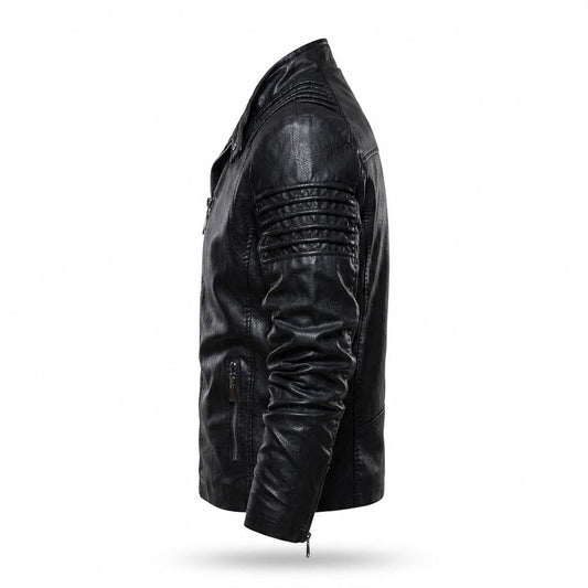 Nobleman Code - Kalev | Gesteppte Taillierte Lederjacke Herren