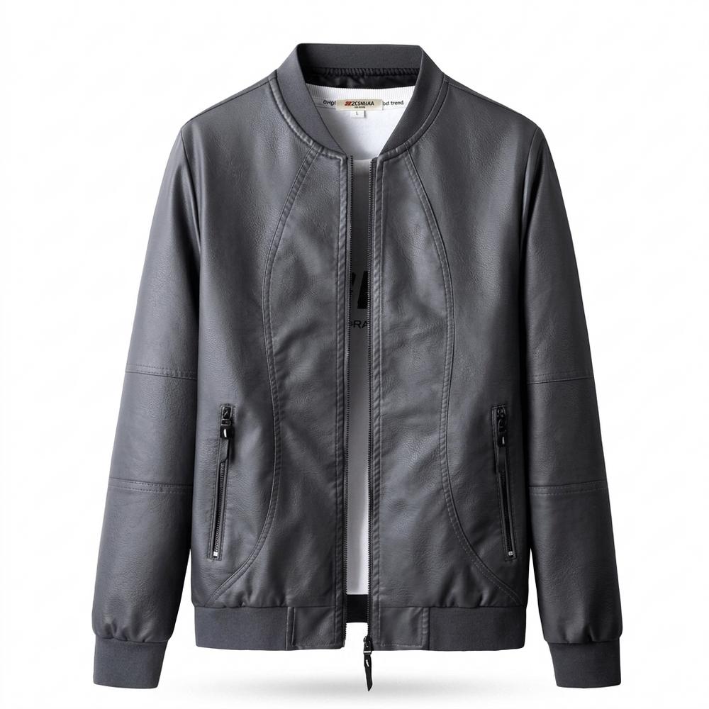 Gentleman Code - Cobam | Gefüttert Tailliert Lederjacke Herren