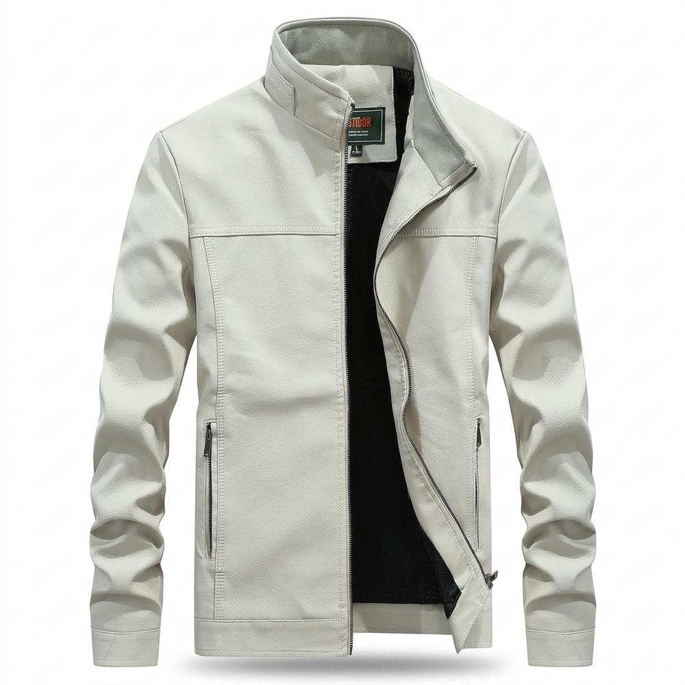 Gentleman Code - Mumik | Gefüttert Tailliert Lederjacke Herren