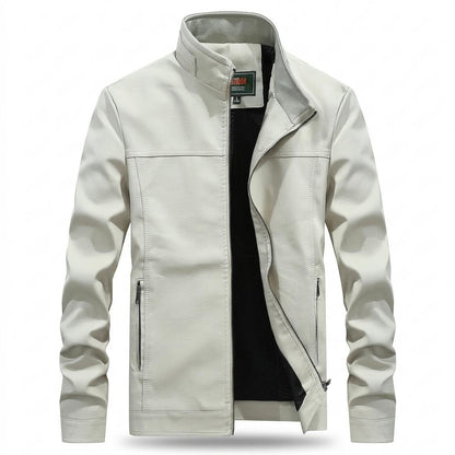 Gentleman Code - Mumik | Gefüttert Tailliert Lederjacke Herren