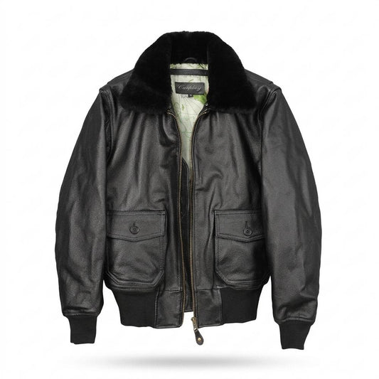 Gentleman Code - Aupod | Gefüttert Genarbt Lederjacke Herren