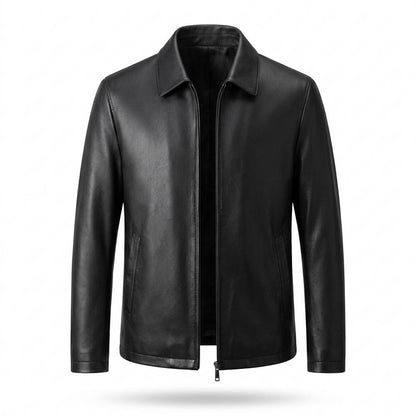 Gentleman Code - Rirot | Klassisch Glatt Lederjacke Herren