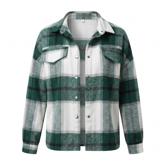 Gentleman Code - Kobal | Kariert Oversized Jacke Damen