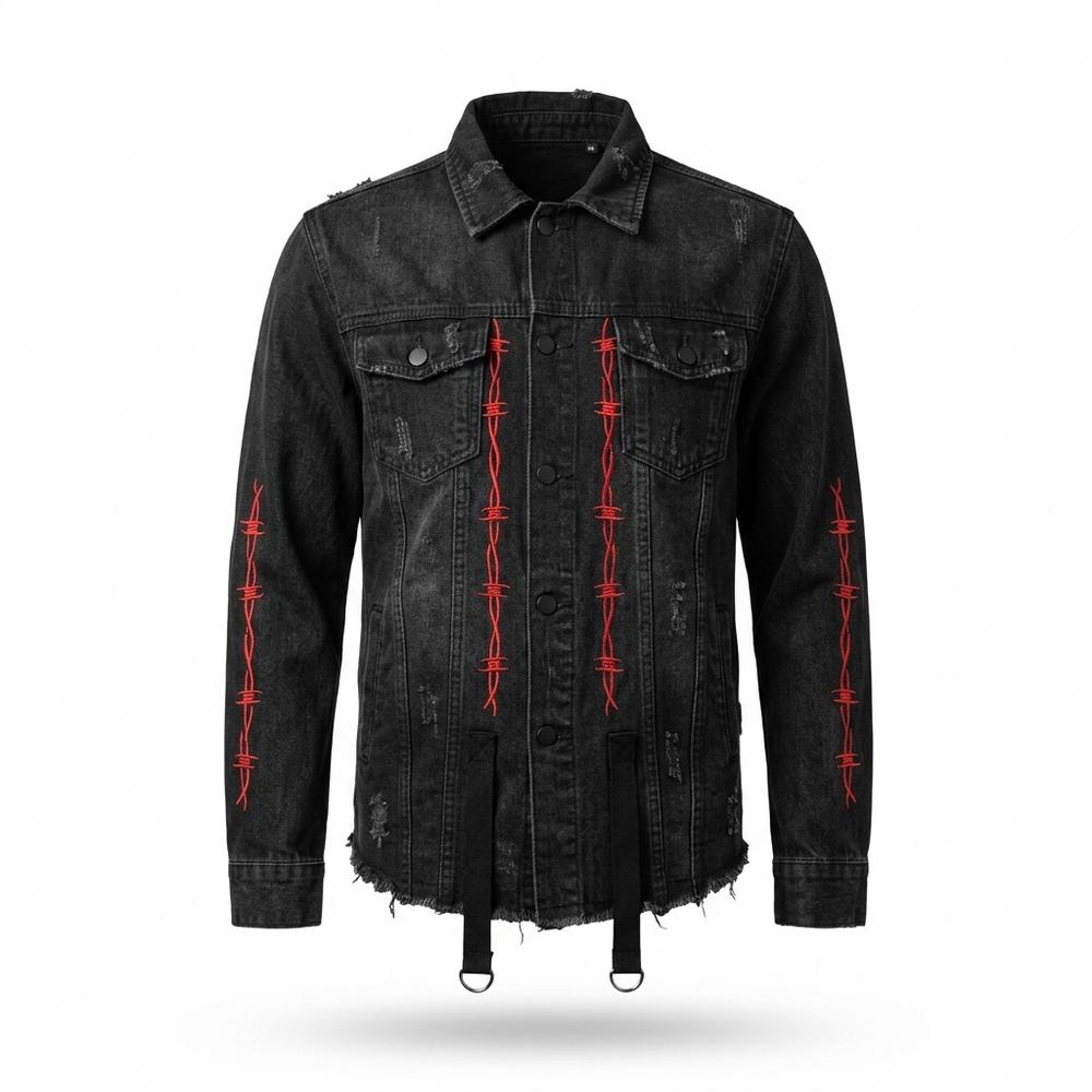 Gentleman Code - Remev | Bedruckt Ausgefranst Jacke Unisex