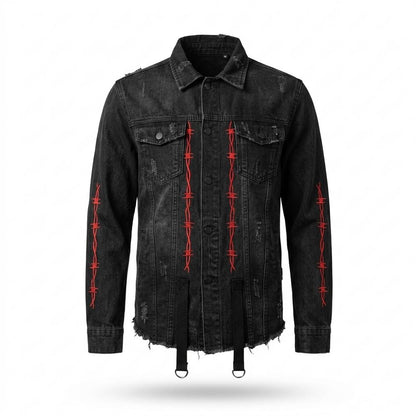 Gentleman Code - Remev | Bedruckt Ausgefranst Jacke Unisex