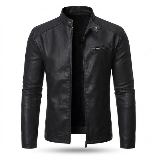 Nobleman Code - Yazad | Gefüttert Tailliert Lederjacke Herren