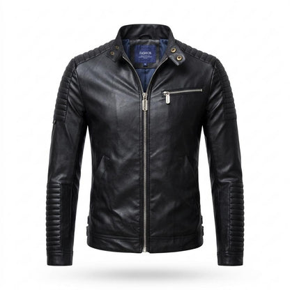 Gentleman Code - Visik | Tailliert Gesteppt Lederjacke Herren
