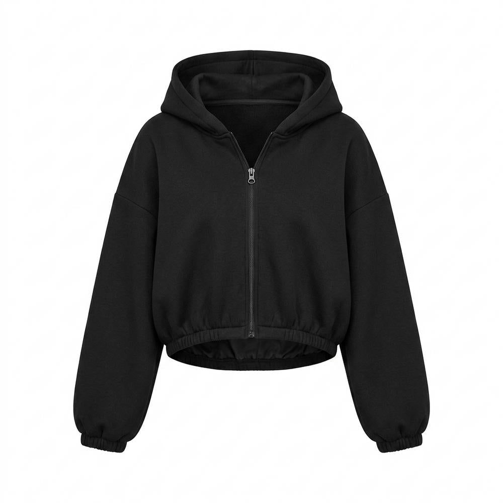 Gentleman Code - Yohak | Kurzgeschnitten Weitärmlig Hoodie Damen