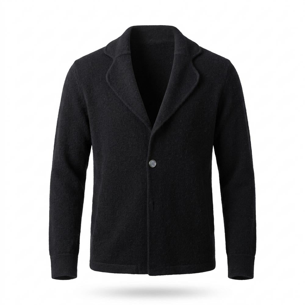Nobleman Code - Yugud | Strukturierte Geknöpfte Strickjacke Herren