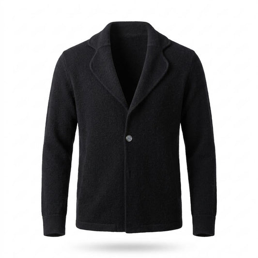 Nobleman Code - Yugud | Strukturierte Geknöpfte Strickjacke Herren