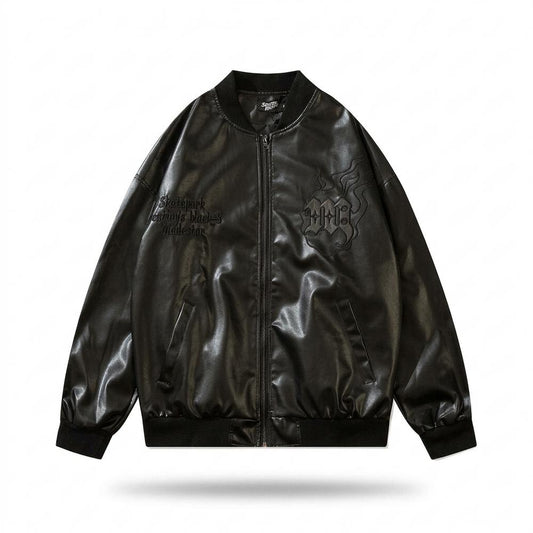 Nobleman Code - Selor | Bestickt Glänzend Lederjacke Unisex