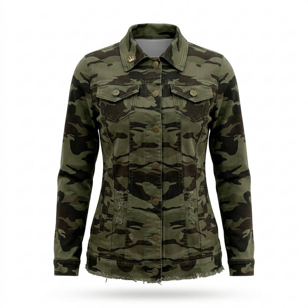 Nobleman Code - Zuzis | Gemustert Geknöpft Jacke Damen