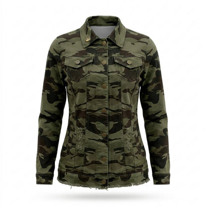 Nobleman Code - Zuzis | Gemustert Geknöpft Jacke Damen