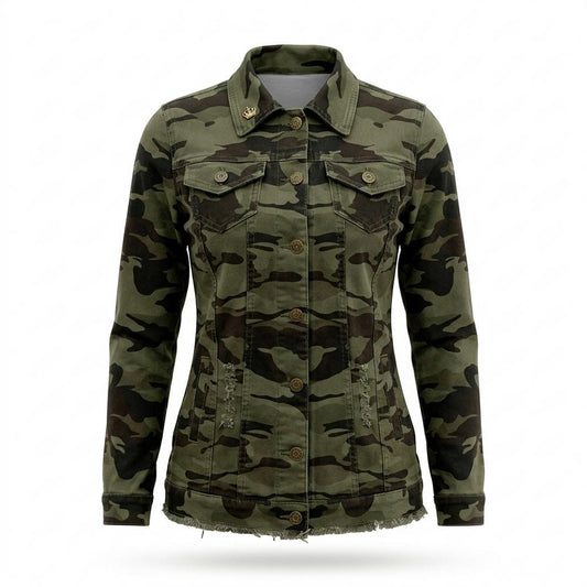 Nobleman Code - Zuzis | Gemustert Geknöpft Jacke Damen