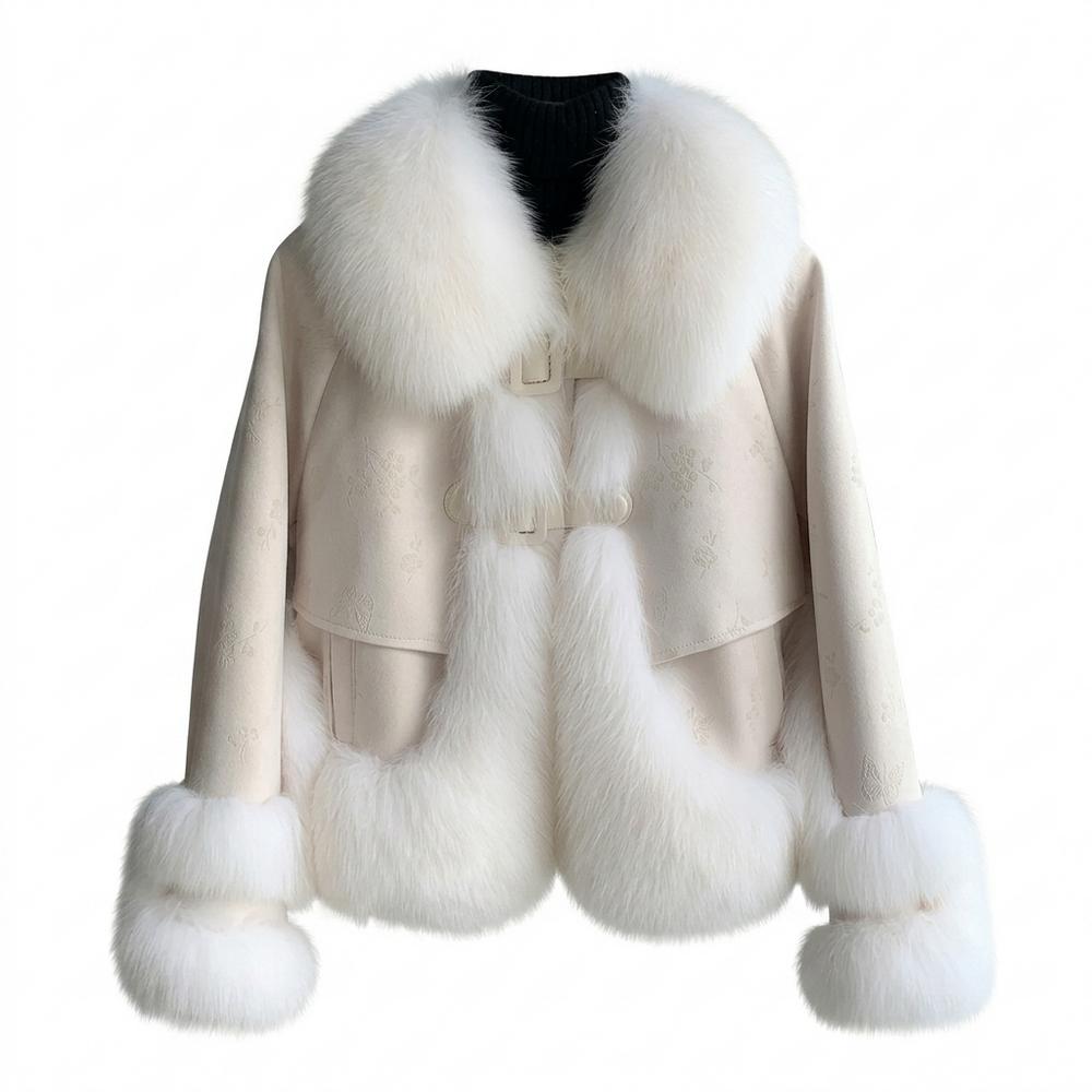 Gentleman Code - Cumem | Pelzbesetzt Gemustert Jacke Damen