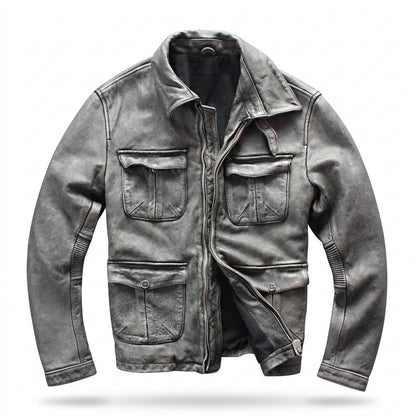Gentleman Code - Dorum | Robust Gefüttert Lederjacke Herren