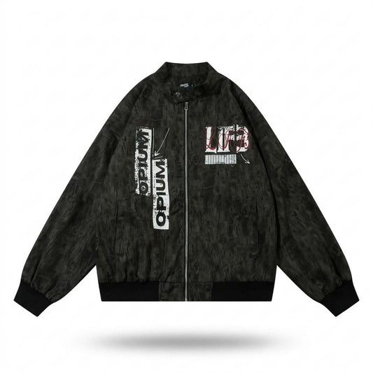 Nobleman Code - Soser | Strukturiert Bedruckt Wildleder-Jacke Unisex