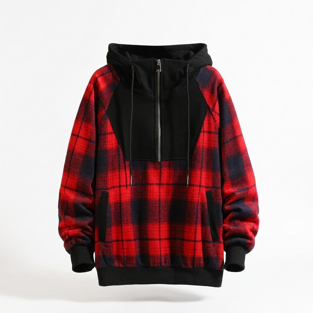 Gentleman Code - Yurel | Kariert Zweifarbig Hoodie Herren