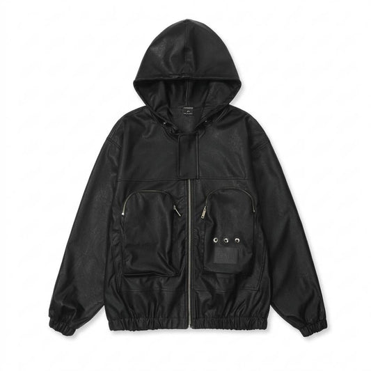 Nobleman Code - Marim | Funktional Strukturiert Lederjacke Unisex