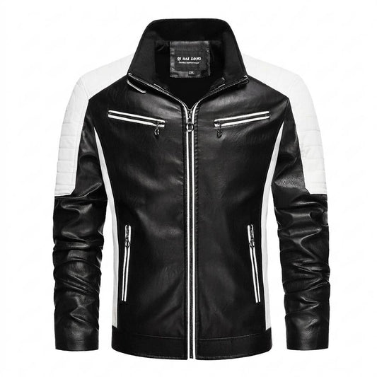 Nobleman Code - Nesin | Gesteppt Zweifarbig Lederjacke Herren