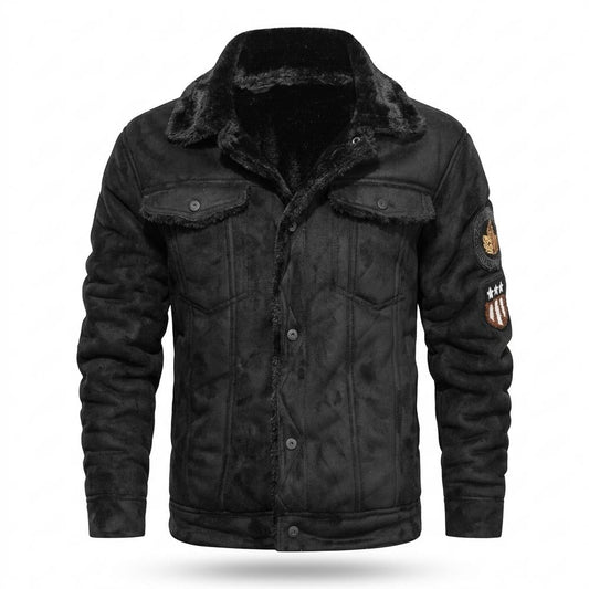 Nobleman Code - Movum | Gefüttert Geknöpft Wildleder-Jacke Herren