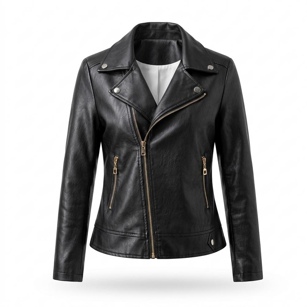 Gentleman Code - Canil | Asymmetrisch Tailliert Lederjacke Damen