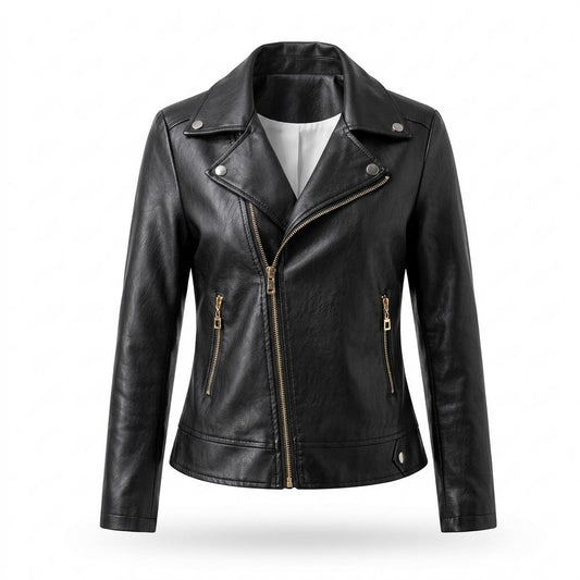 Gentleman Code - Canil | Asymmetrisch Tailliert Lederjacke Damen
