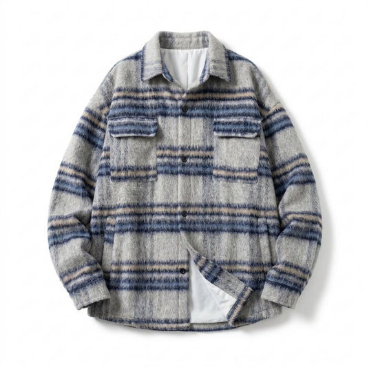 Nobleman Code - Tokid | Wolliges Gestreiftes Hemd Herren