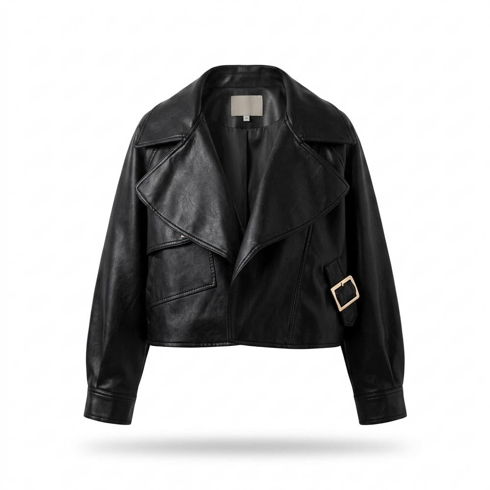 Gentleman Code - Mihin | Locker Geschnittene Lederjacke Damen