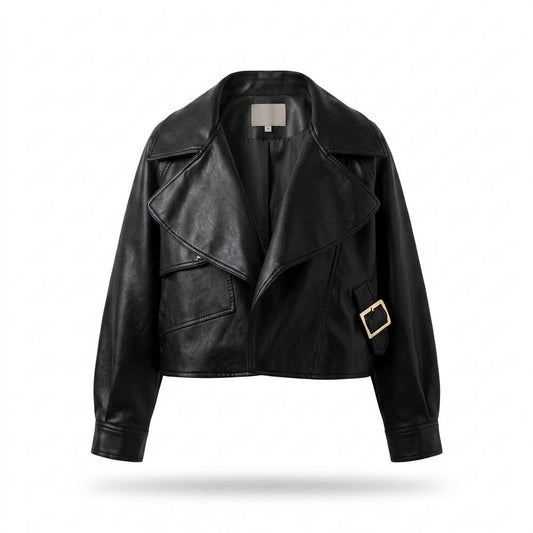 Gentleman Code - Mihin | Locker Geschnittene Lederjacke Damen