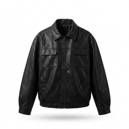 Nobleman Code - Rolav | Strukturiert Gefüttert Lederjacke Unisex