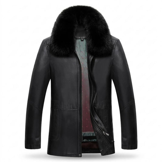 Gentleman Code - Eeror | Gefütterte Fellbesetzte Lederjacke Herren