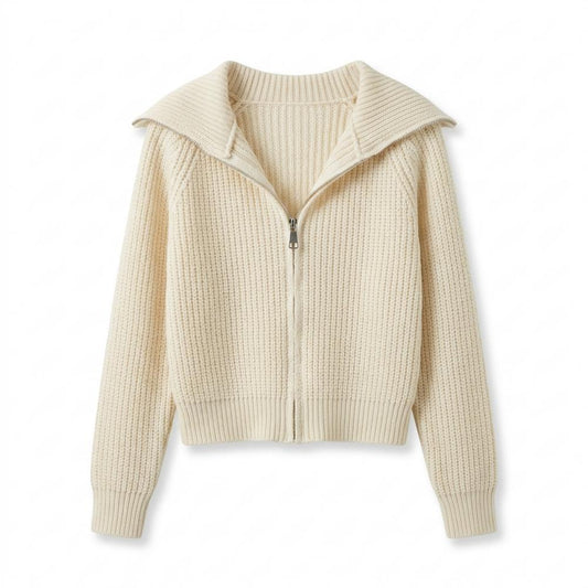 Gentleman Code - Camad | Strukturiert Taillenkurz Strickjacke Damen