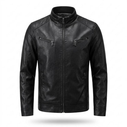 Gentleman Code - Aahet | Gesteppte Gefütterte Lederjacke Herren