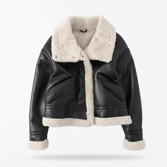 Nobleman Code - Nezid | Gefüttert Kurzgeschnitten Lederjacke Damen