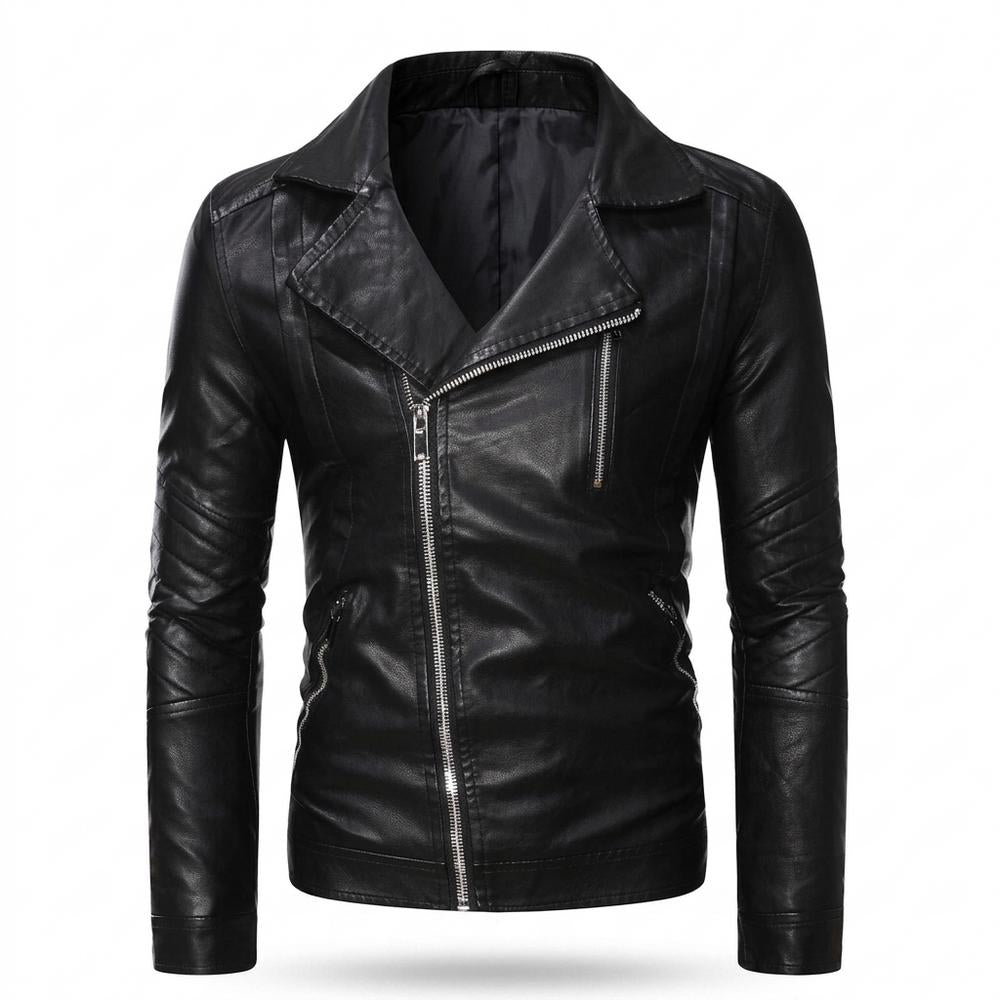 Gentleman Code - Zafod | Asymmetrisch Tailliert Lederjacke Herren