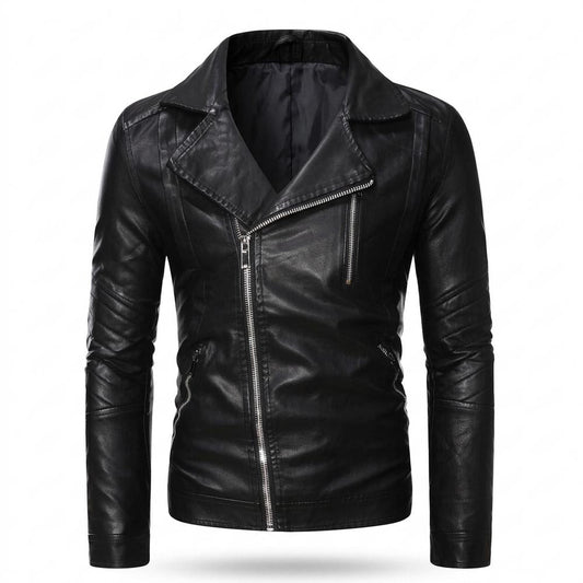 Nobleman Code - Zafod | Asymmetrisch Tailliert Lederjacke Herren