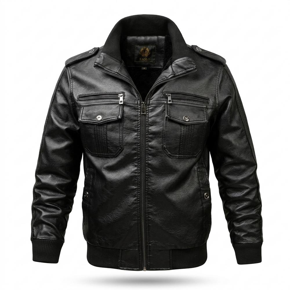 Gentleman Code - Nivis | Gefüttert Detailreich Lederjacke Herren