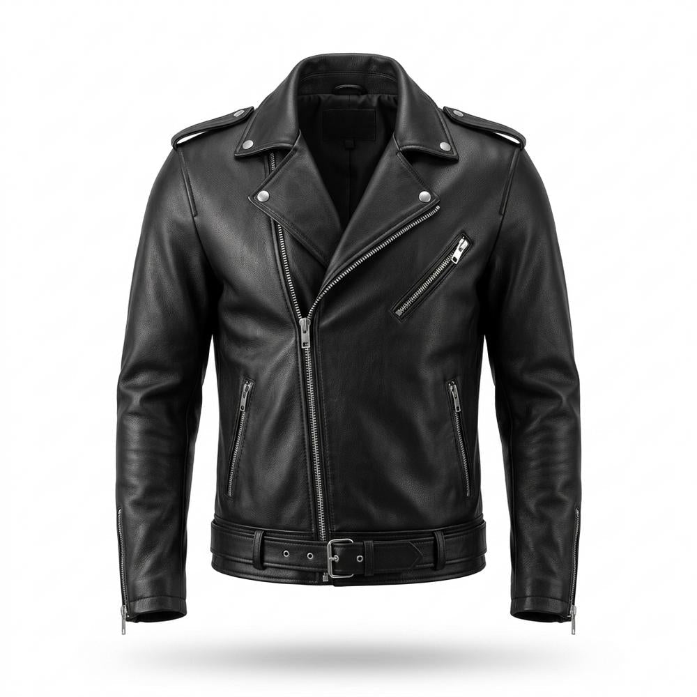 Gentleman Code - Ceked | Asymmetrische Gegürtete Lederjacke Unisex