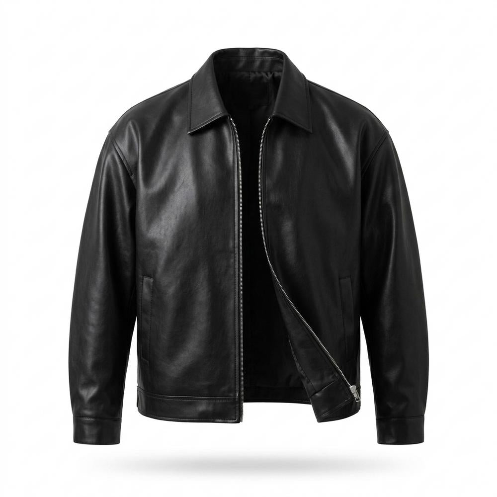 Gentleman Code - Dekel | Glatt Weit Lederjacke Herren