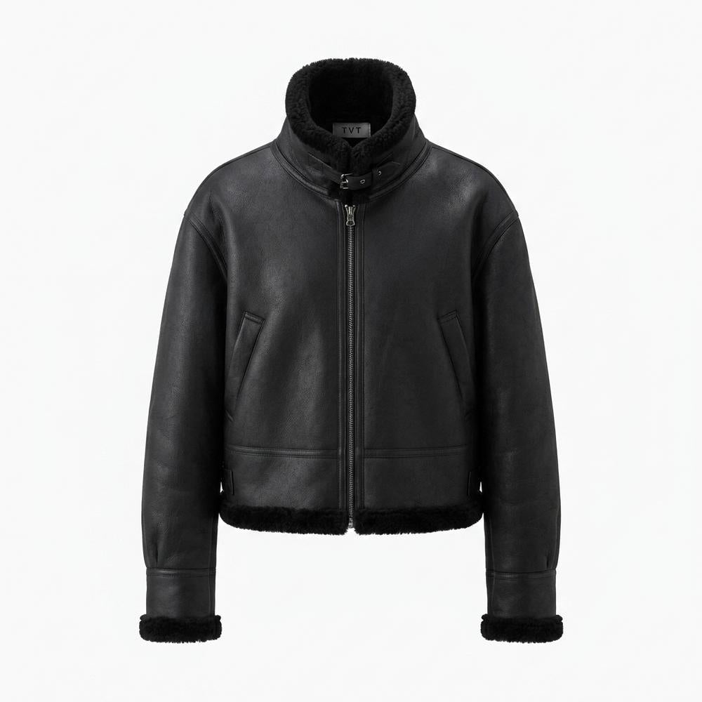 Gentleman Code - Yupus | Gefütterte Gekürzte Lederjacke Unisex