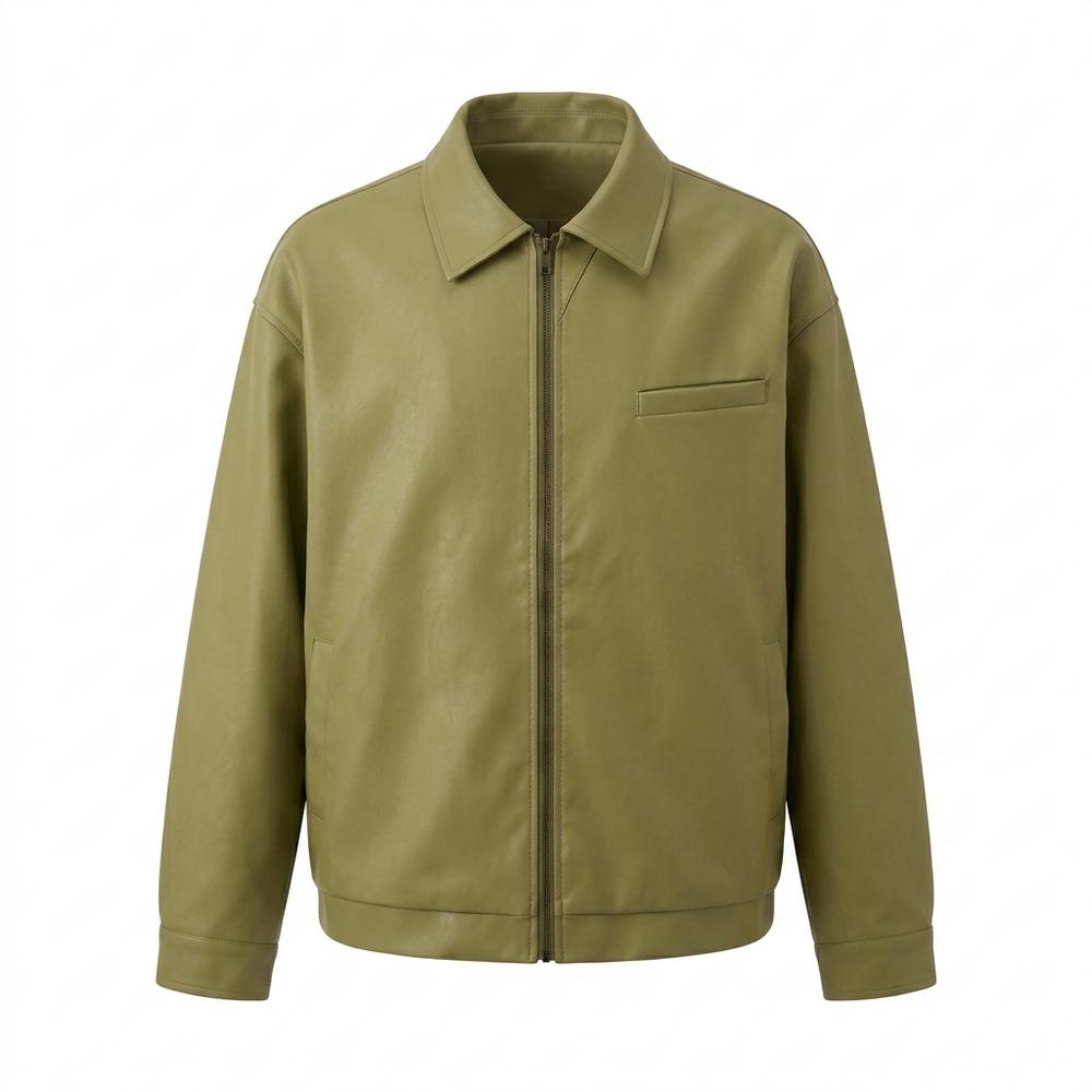 Nobleman Code - Arral | Glatte Gezipte Lederjacke Unisex
