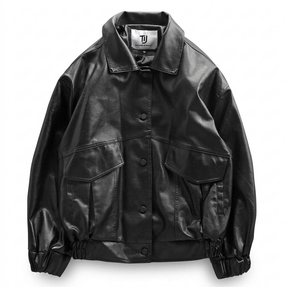 Gentleman Code - Mires | Lockere Geknöpfte Lederjacke Unisex