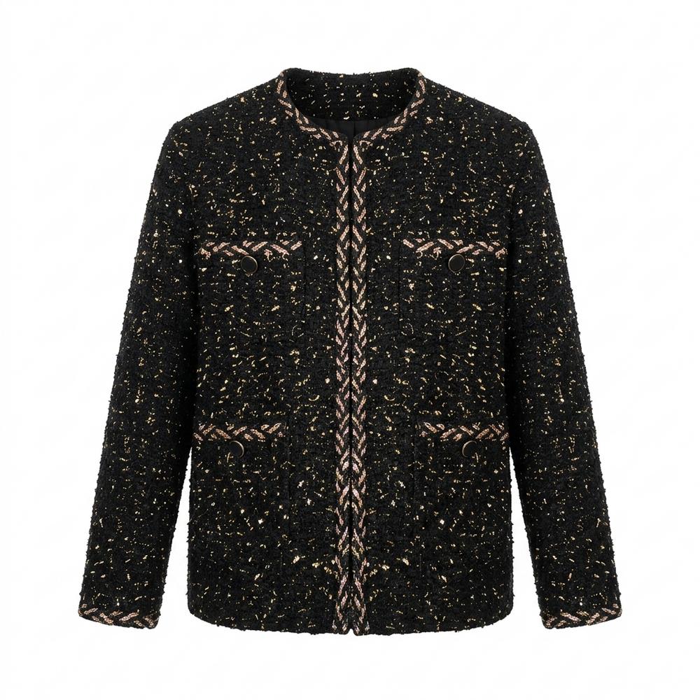 Gentleman Code - Netes | Strukturiert Kragenlos Jacke Damen