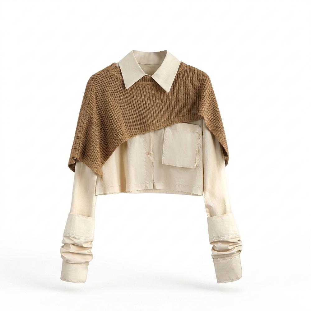 Nobleman Code - Norov | Kurzgeschnittener Gerippter Pullover Damen
