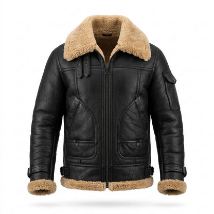 Gentleman Code - Mepov | Gefüttert Robust Lederjacke Herren