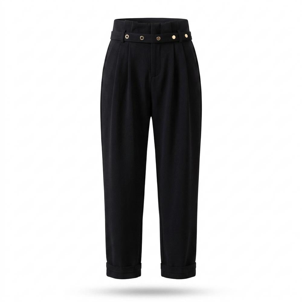 Gentleman Code - Yabur | Gegürtete Plissierte Hose Damen