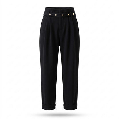 Gentleman Code - Yabur | Gegürtete Plissierte Hose Damen